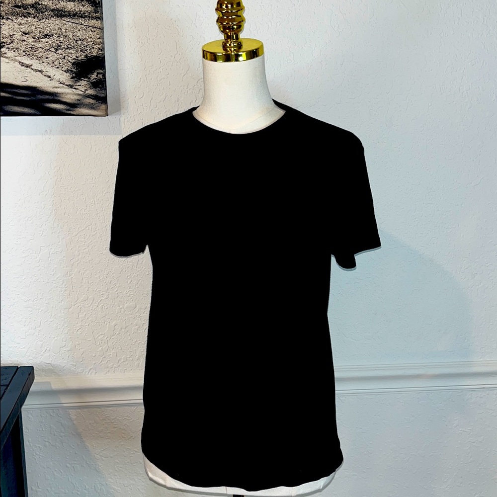 Zara Women's Basic Black Tee Medium